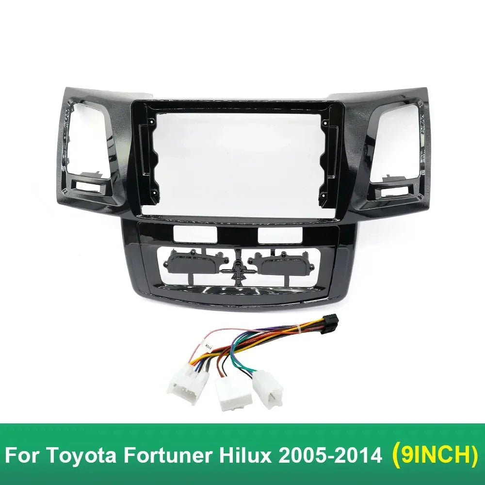 9 Inch Car Radio Fascia For Toyota Fortuner Hilux Vigo 2009-2015 2005 Android MP5 Player Casing Frame Head Unit Stereo Cover