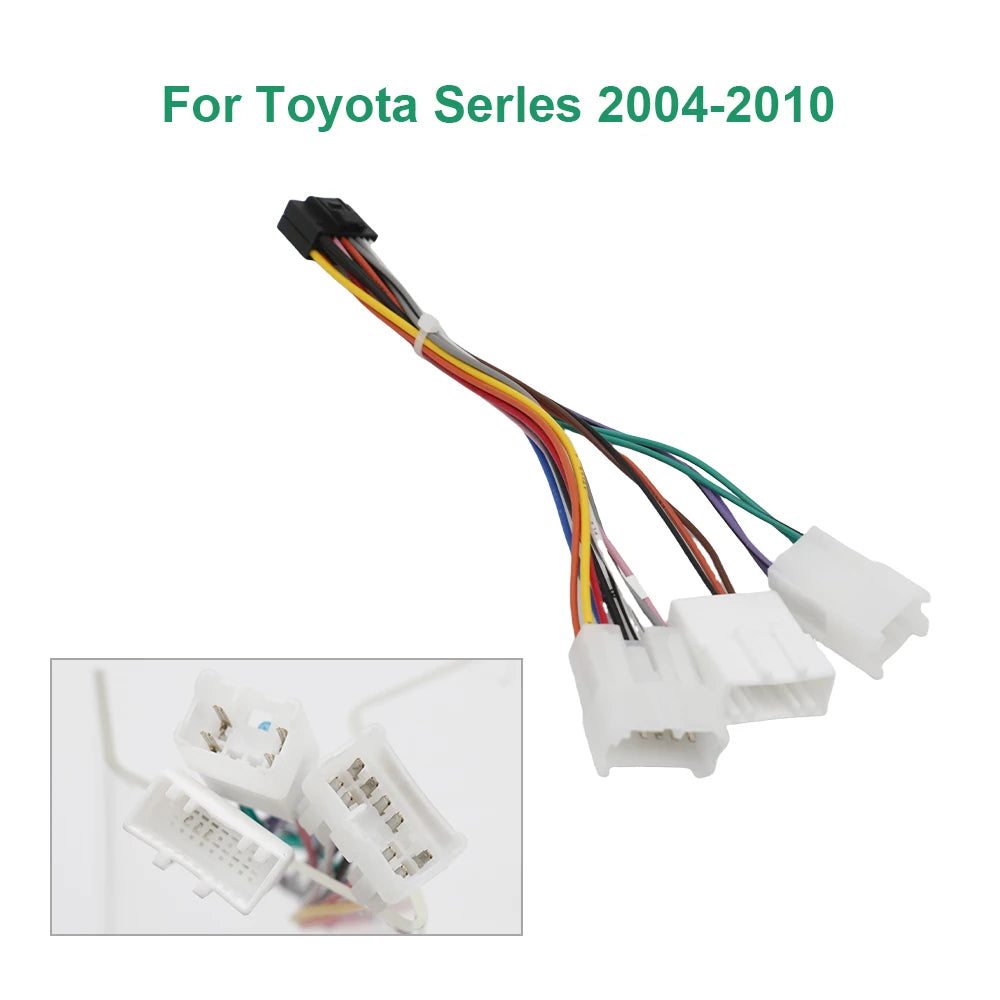 XP Car Radio Cable For Toyota Avensis Tundra Vios Lexus 16pin Power Wiring Harness DVD GPS Android Multimedia Connector
