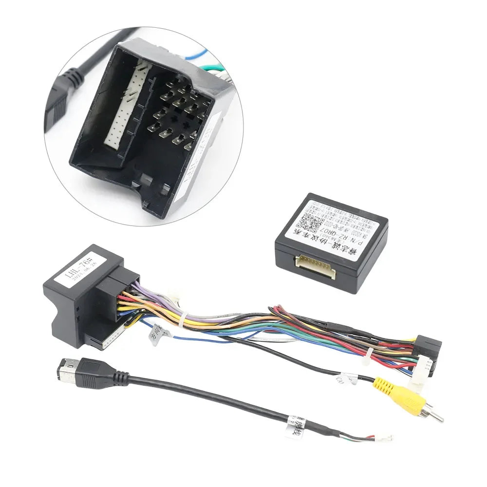 9 Inch Car Frame Canbus Box Cable For CHERY TIGGO 3 3x 2016+ Android Big Screen Dash Panel Fascia