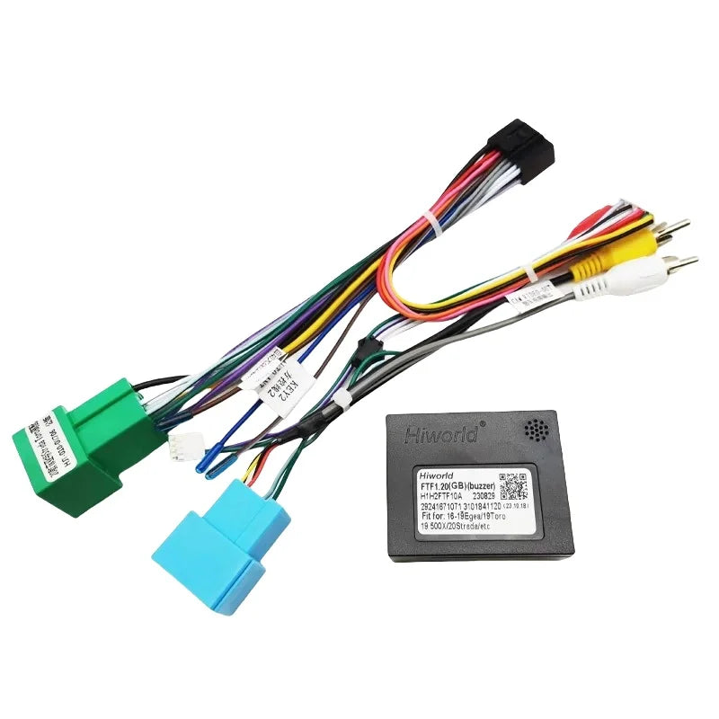 Wiring Harness CAN Bus Decoder RCA Connector Car Android Unit 16 Pin Plug Cable Adapter for Fiat Strada Toro Mobi Ducato Egea
