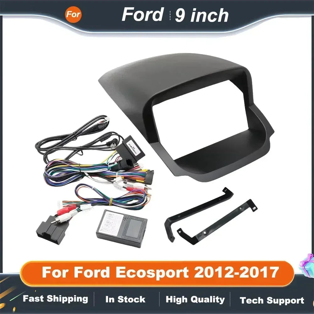 9" Android Radio Dash Kit for Ford Ecosport 2012-2017 with Canbus Decoder And Fascia Panel