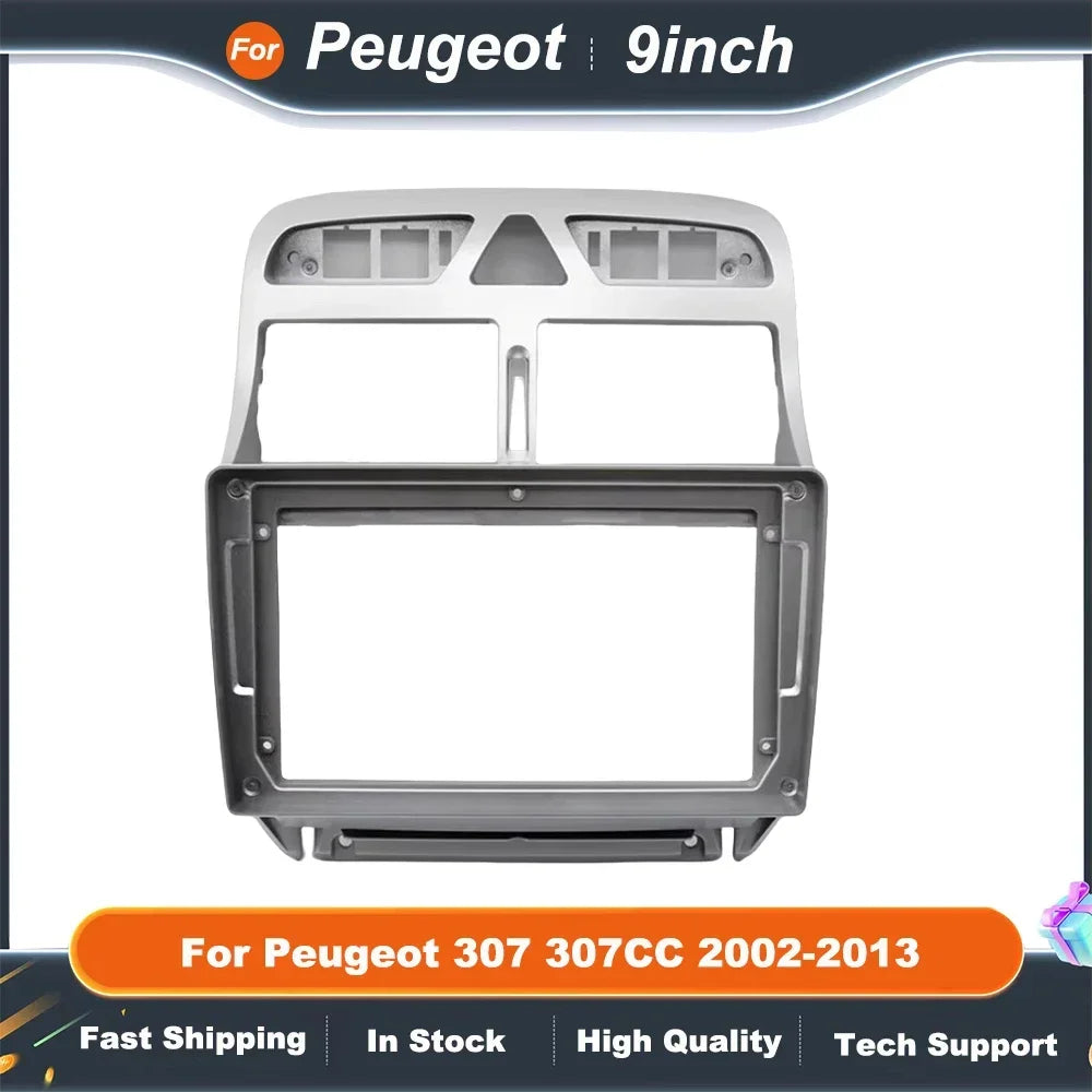 9 Inch 2DIN Car Stereo Fascia Panel for Peugeot 307 307CC 2002-2013 Dash Mounting Kit