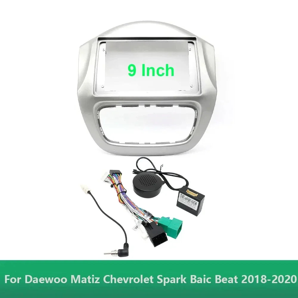 For 2018+ DAEWOO MATIZ/ CHEVROLET SPARK/ BAIC/ BEAT (9INCH)Android Car Radio Fascia MP5 Player Stereo 2Din Head Unit Panel Frame