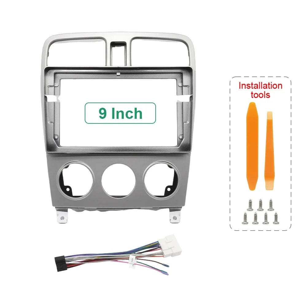 9 Inch Car Frame Fascia Adapter for Subaru Forester XV Levorg 2003-2008 Audio Screen Multimedia CD Player Cables Harness Frame