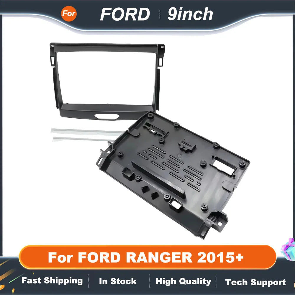 9INCH Car Radio Fascias For FORD RANGER 2015+ Android MP5 GPS Player Panel Frame 2 Din Head Unit Stereo Dash Board Cover Trim