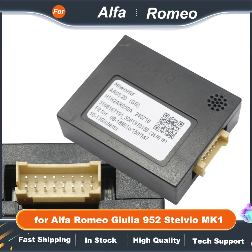 Radio Quadlock Wiring Harness CAN Bus Decoder 16 Pin Android Multimedia Cable Adapter for Alfa Romeo Giulia 952 Stelvio MK1
