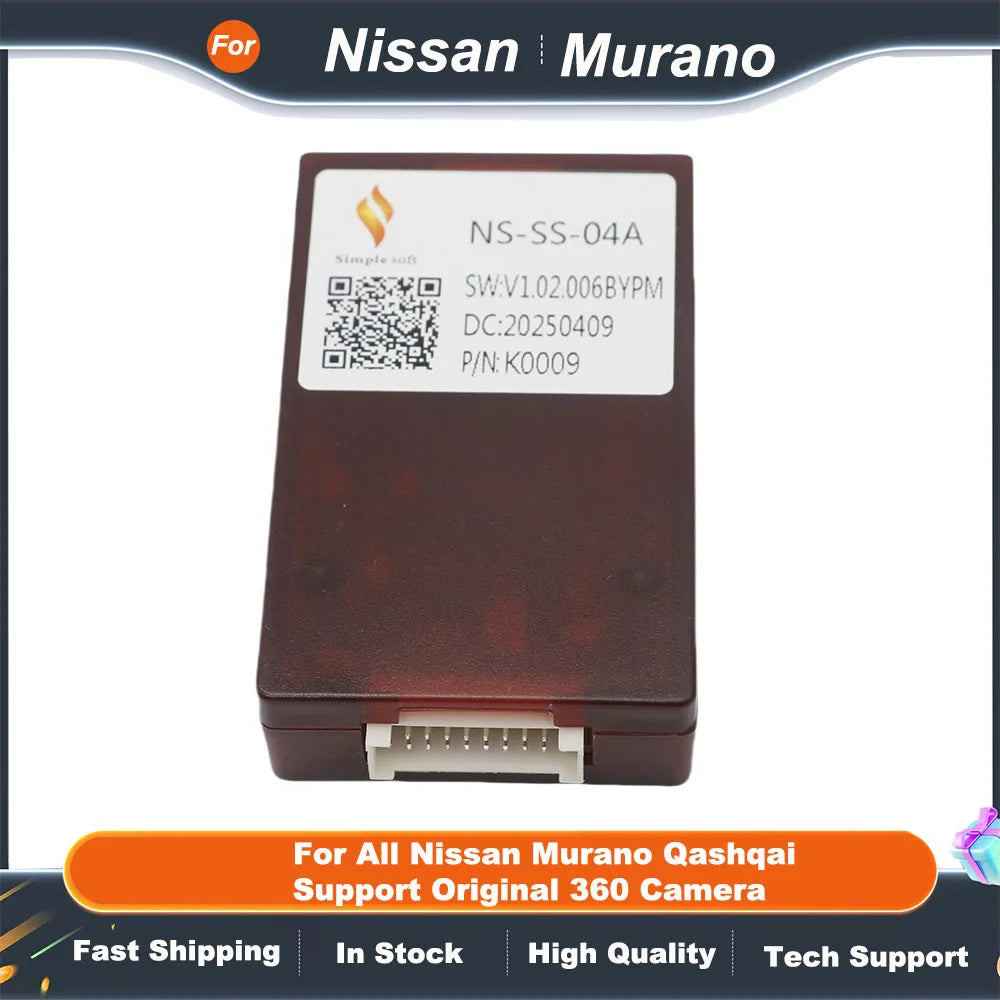 For All Nissan Murano Qashqai j10 j11 X trail Tiida/SYLPHY/ Terra/Bluebird Kicks/Versa Support Original 360 Camera Function