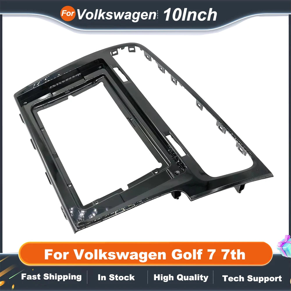 10 Inch Car Frame Fascia For Volkswagen Golf 7 7th Android Radio Dash Fitting Panel Kit