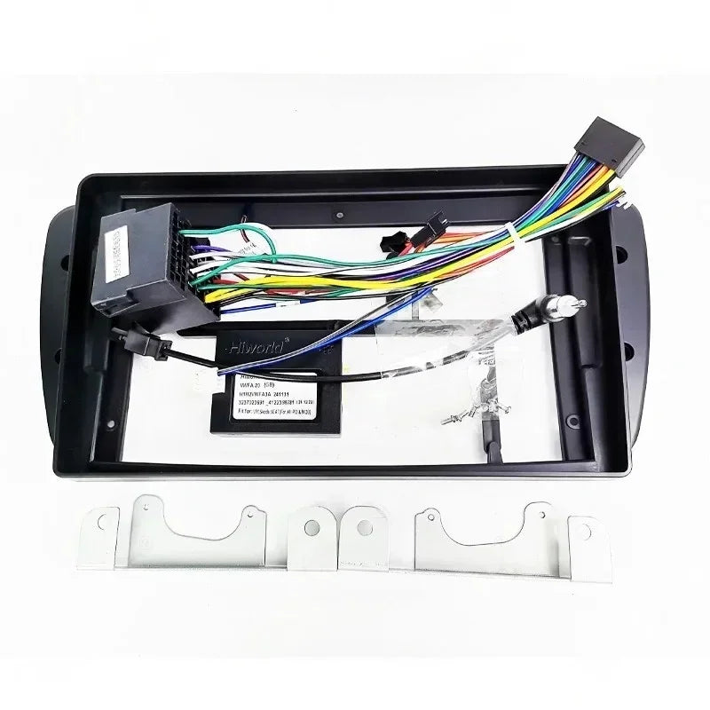 Radio Wiring Harness Adapter, CAN Bus Decoder, 9 inch Android System Panel Frame for Seat Ibiza 2008 to 2013, 16 Pin Plug Cable