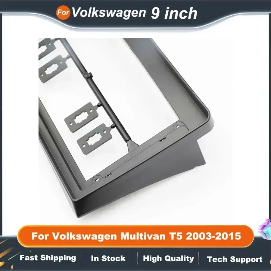 9 Inch 2Din Car Radio Fascia For Volkswagen Multivan T5 2003-2015 Android MP5 Player Stereo Panel