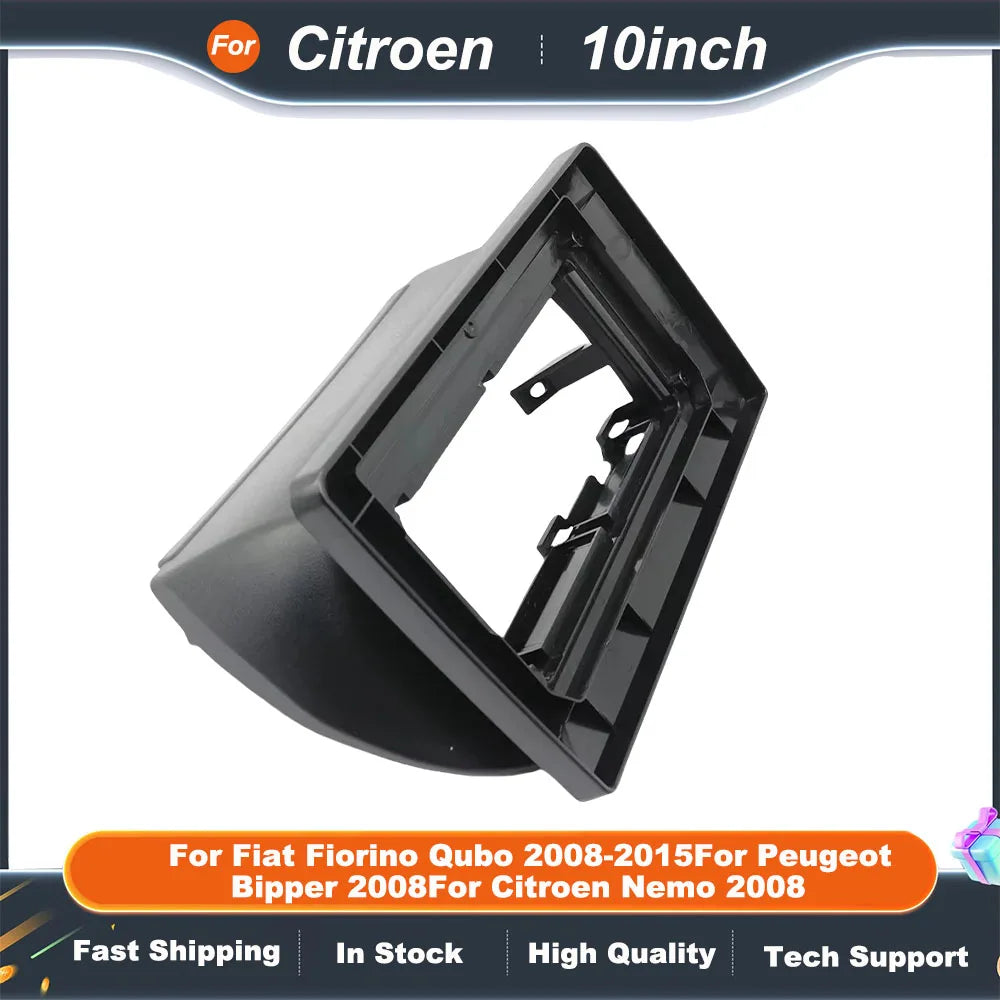 10 Inch Car Frame Fascia Adapter For Citroen Nemo Peugeot Bipper Fiat Fiorino Qubo Android Radio Dash Fitting Panel Kit