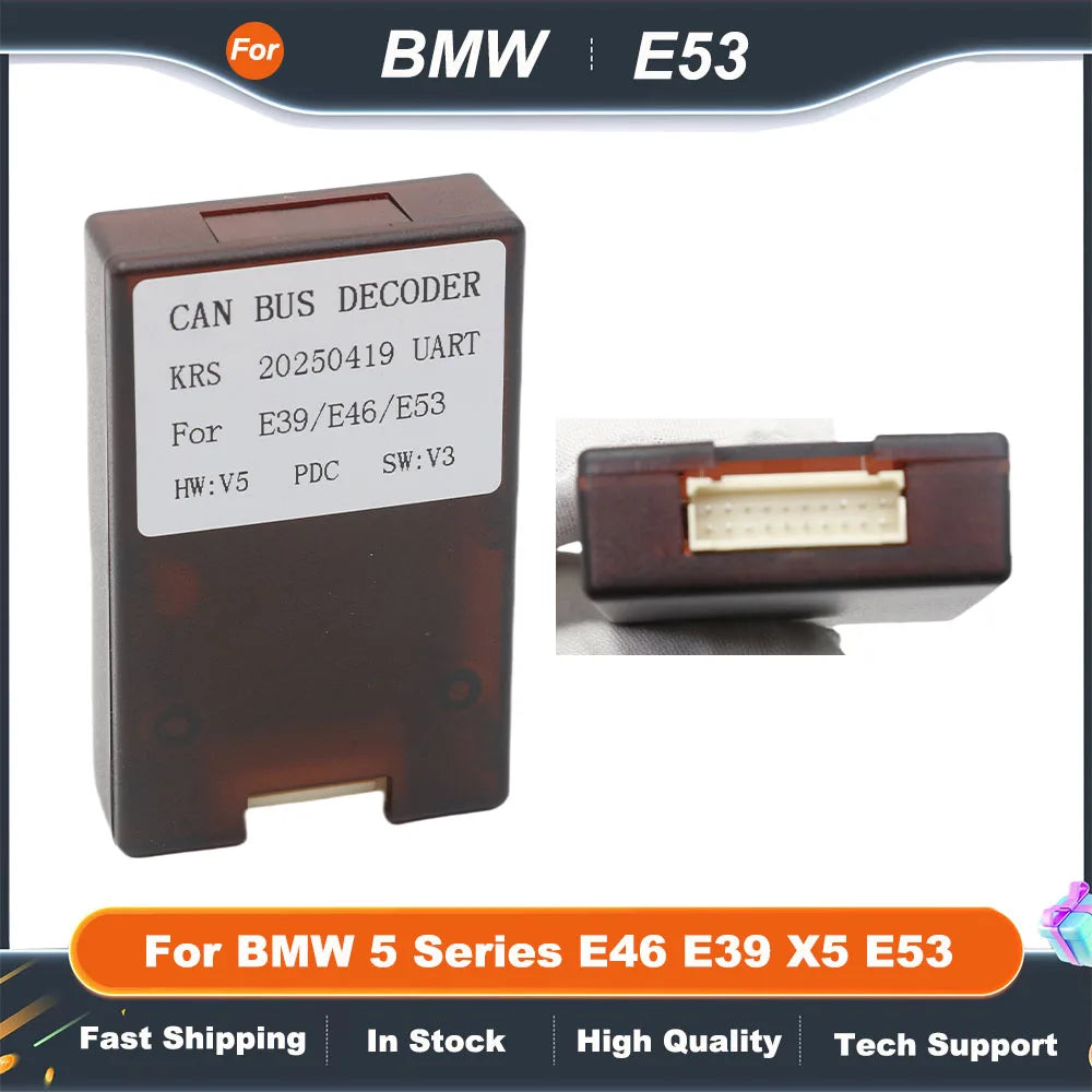 Car Radio Cable CAN-Bus Adapter For BMW 5 Series E46 E39 X5 E53 Power Wiring Harness Android Auto Multimedia Connector