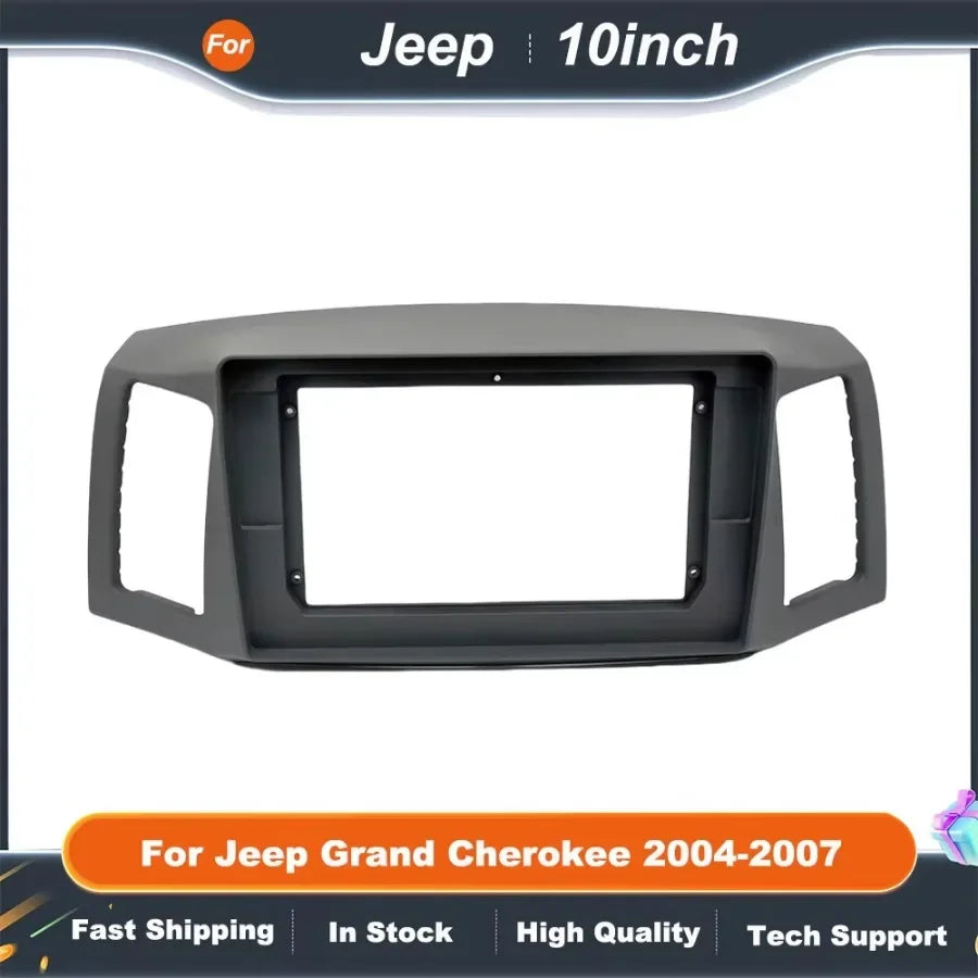 10 Inch Car Frame Fascia Adapter For Jeep Grand Cherokee 2004-2007 Canbus Box Android Radio Dash Fitting Panel Kit
