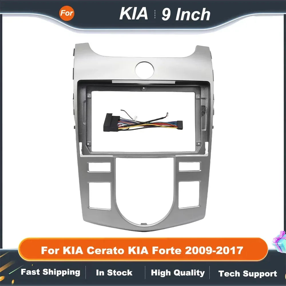 9 Inch Car Radio Fascia Frame for KIA Cerato Forte 2009-2017 Android Stereo Panel Kit Dashboard Installation Adapter