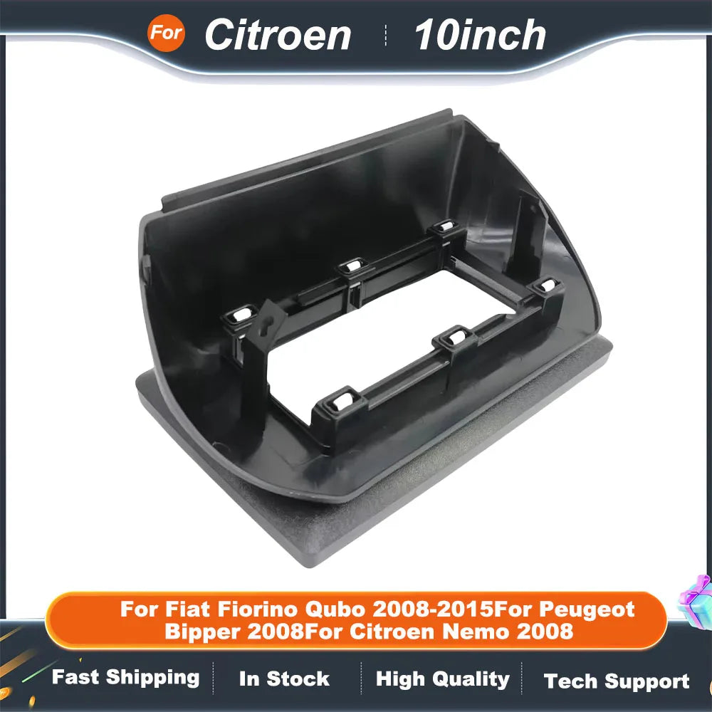 10 Inch Car Frame Fascia Adapter For Citroen Nemo Peugeot Bipper Fiat Fiorino Qubo Android Radio Dash Fitting Panel Kit