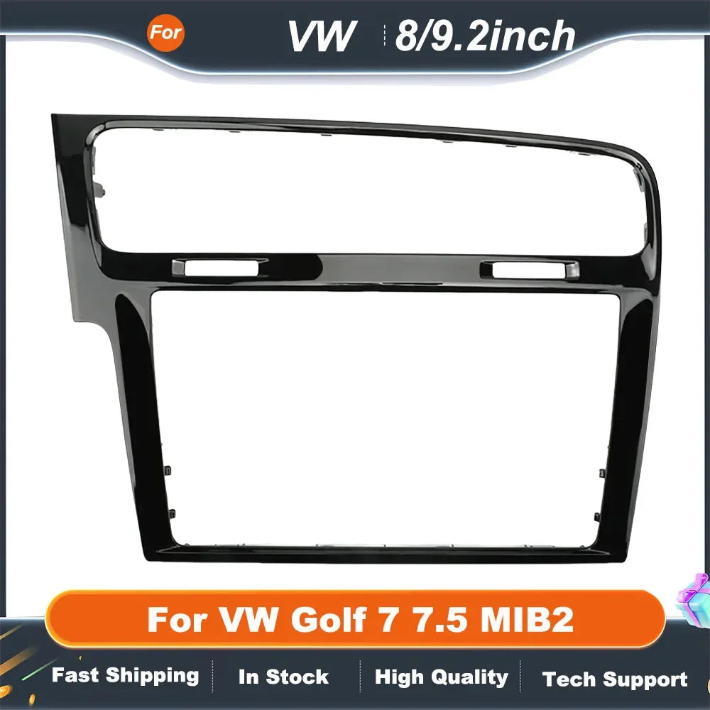 8 Inch 9.2 Inch Car Radio Frame For VW Golf 7 7.5 MIB2 Decorative Piano Black/Gray/Carbon Fibre Touch Screen Bezel Trim Fascias