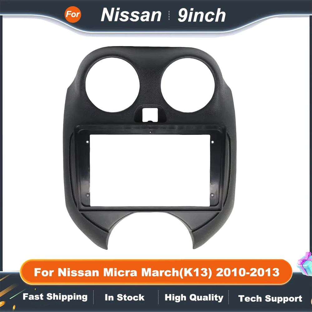 9 Inch car multimedia frame For Nissan Micra March(K13) 2010-2013 Android Radio Dash Fitting Panel Kit
