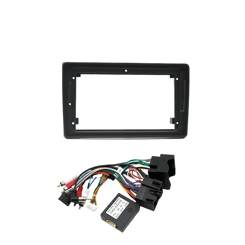 9 Inch Car Fascia Frame Adapter Canbus Box Decoder Android Radio Dash Fitting Panel Kit For A4 B7 S4 RS4 B6 Seat Exeo