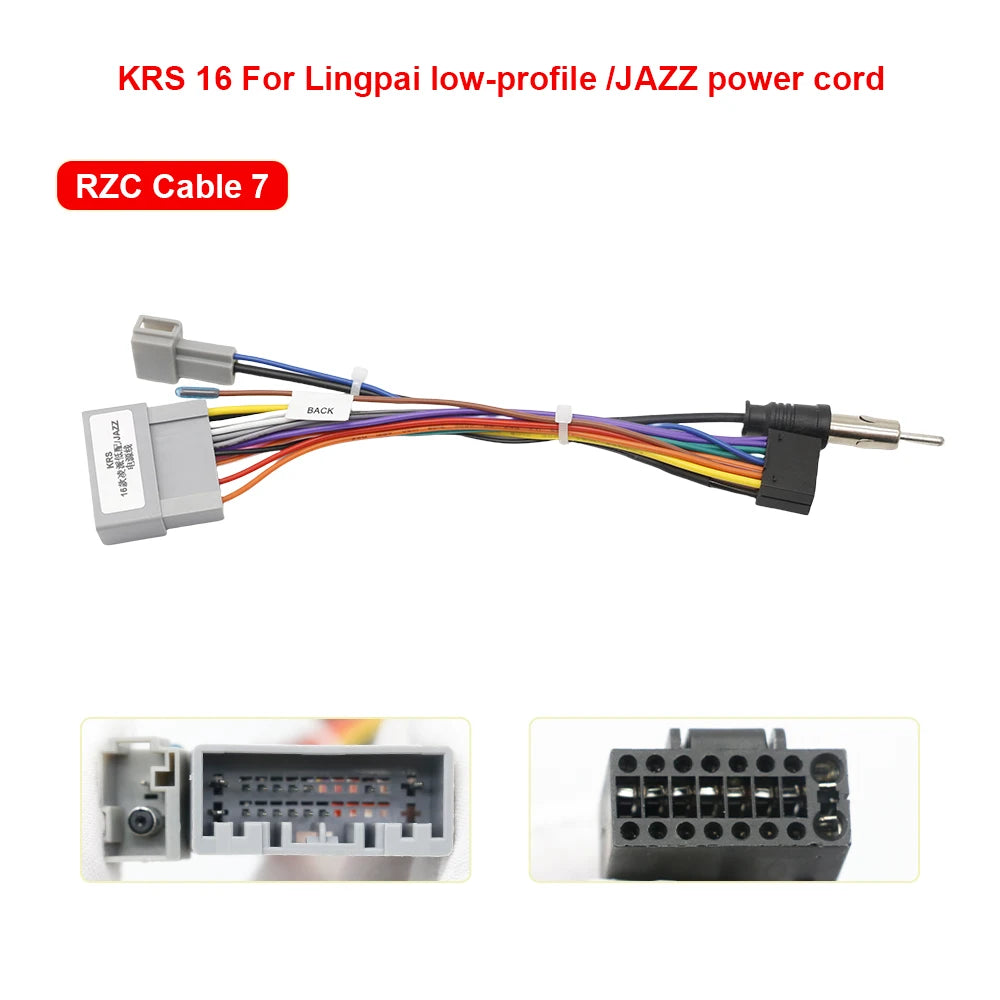16pin Radio Power Cord for Honda CRV ACCORD CIVIC ELYSION ODYSSEY FIT for JAZZ RZC Car Radio Android Power Cable Wiring Harness