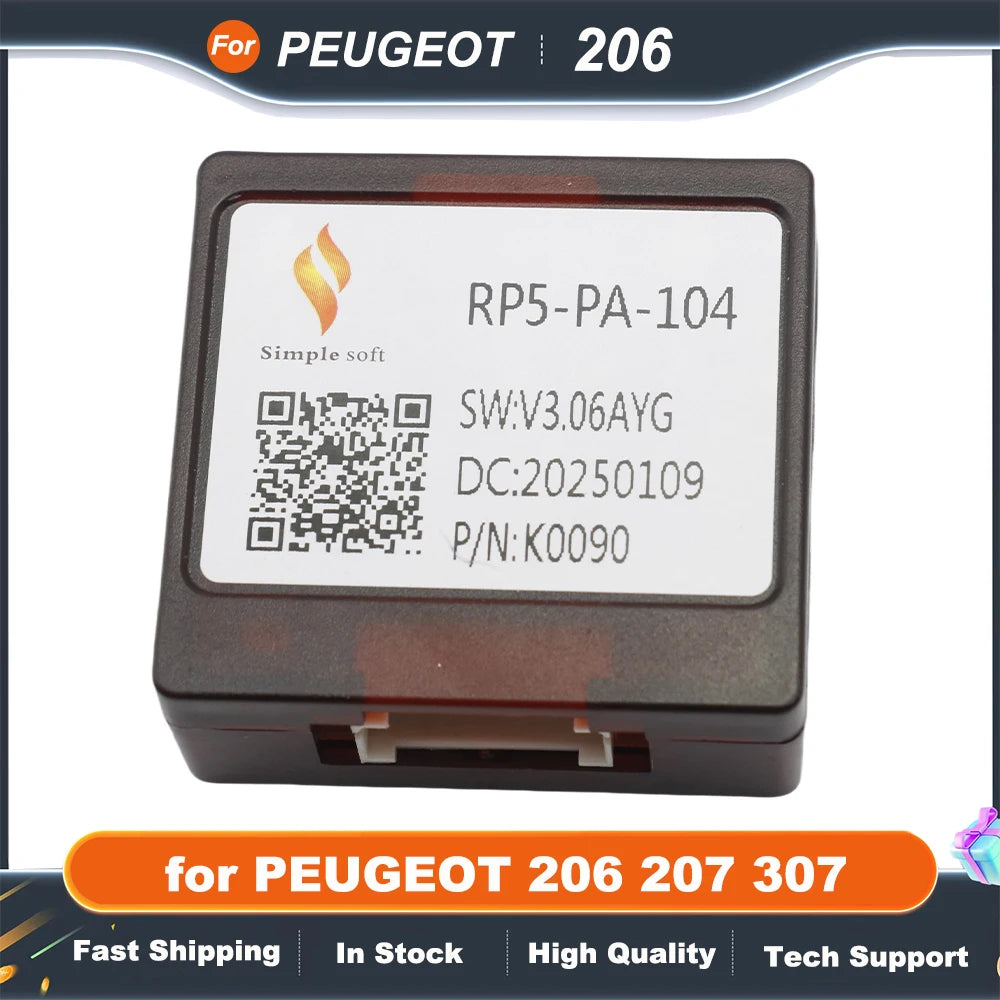 16 Pin Power Cable XP CANBUS Decoder Apdater RP5-PA-104 Harness for PEUGEOT 206 207 307 Car Android Radio