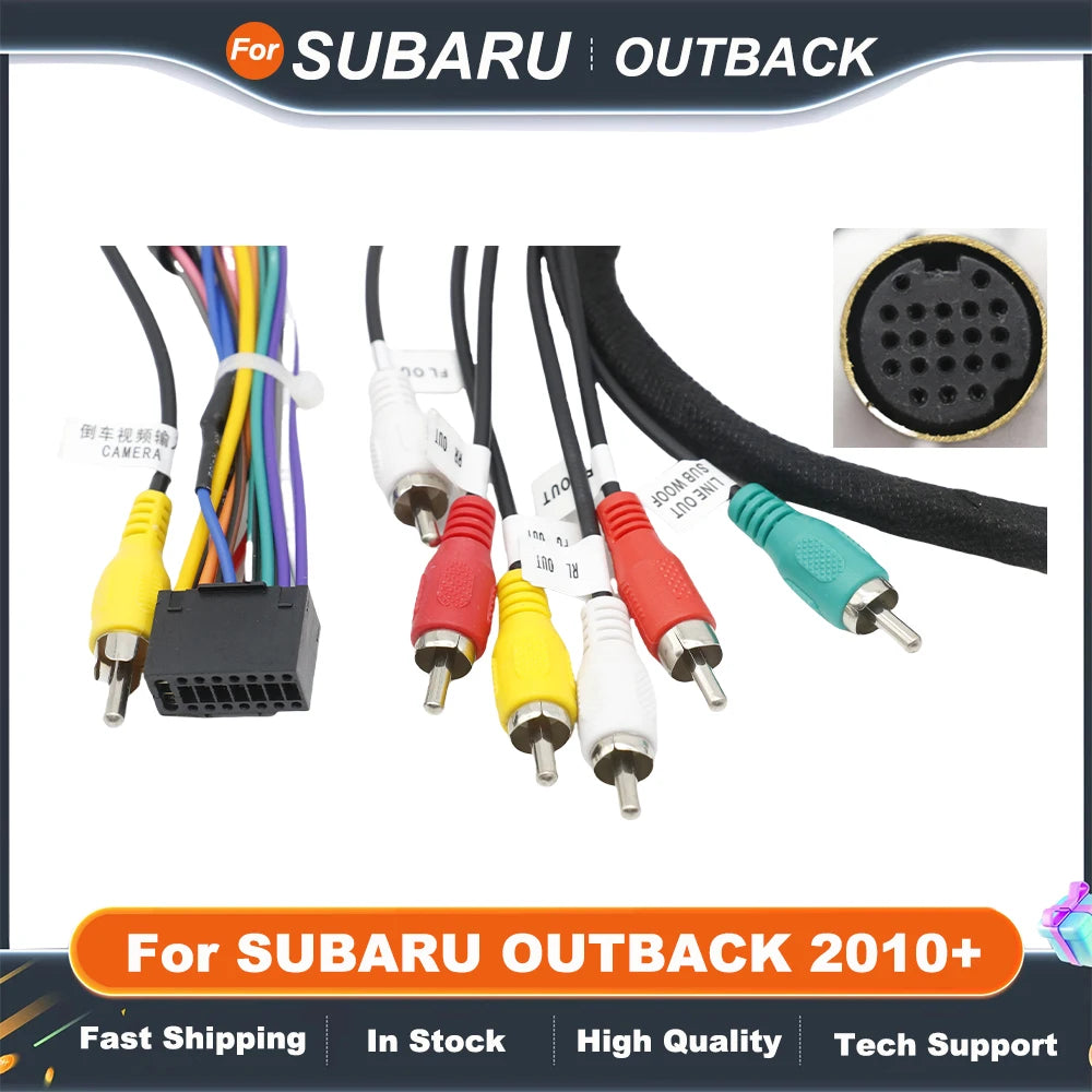16PIN Car Radio Cable with For SUBARU OUTBACK 2010+ Cable POWER WIRE Android