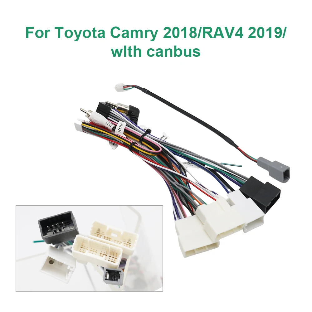 XP Car Radio Cable For Toyota Avensis Tundra Vios Lexus 16pin Power Wiring Harness DVD GPS Android Multimedia Connector