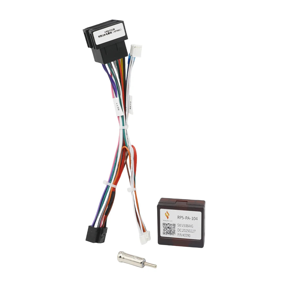 Decoder Android Radio Power Cable for Peugeot 206 307 2004- 2012 Car Wiring Harness Adapter RP5-PA-104 Canbus Box