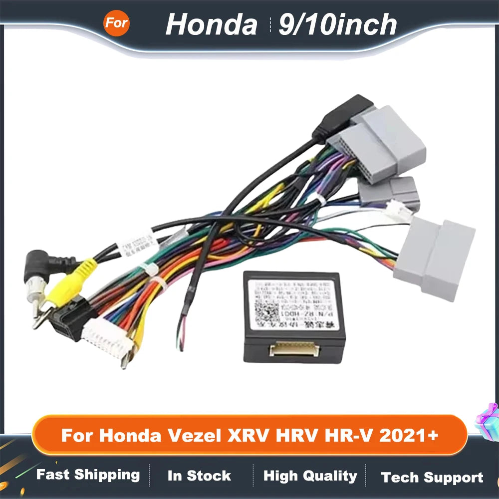 9 Inch 10 Inch car stereo panel Adapter Canbus Box Decoder For Honda Vezel XRV HRV HR-V 2021+ Android Radio Dash Fitting Panel K