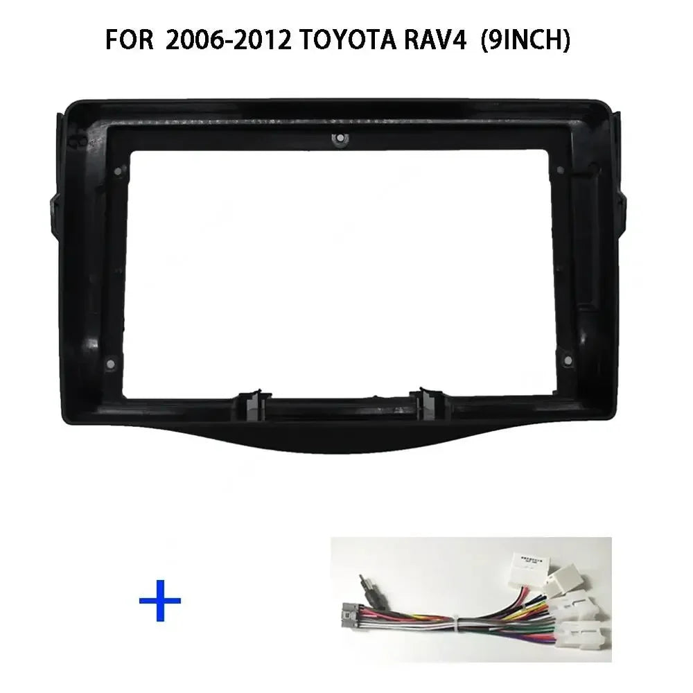 9Inch/10.1Inch Car DVD Frame Audio Fitting Adaptor Dash Trim Kits Facia Panel For Toyota RAV4 2007-2012 Double Din Radio Player