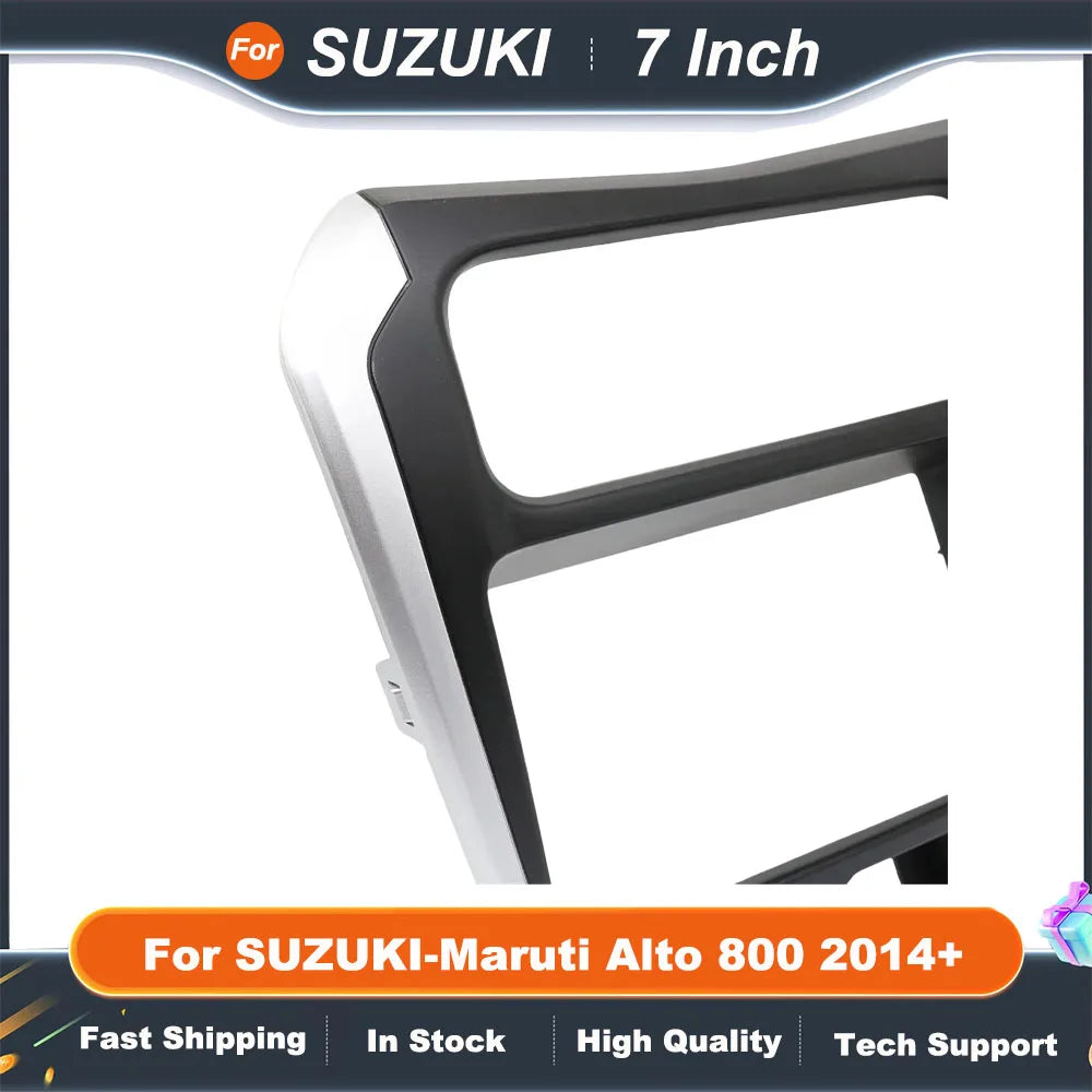 7 Inch Double Din Car Radio Frame For SUZUKI-Maruti Alto 800 2014+ Radio DVD Stereo CD Panel Dash MountingTrim Kit Frame