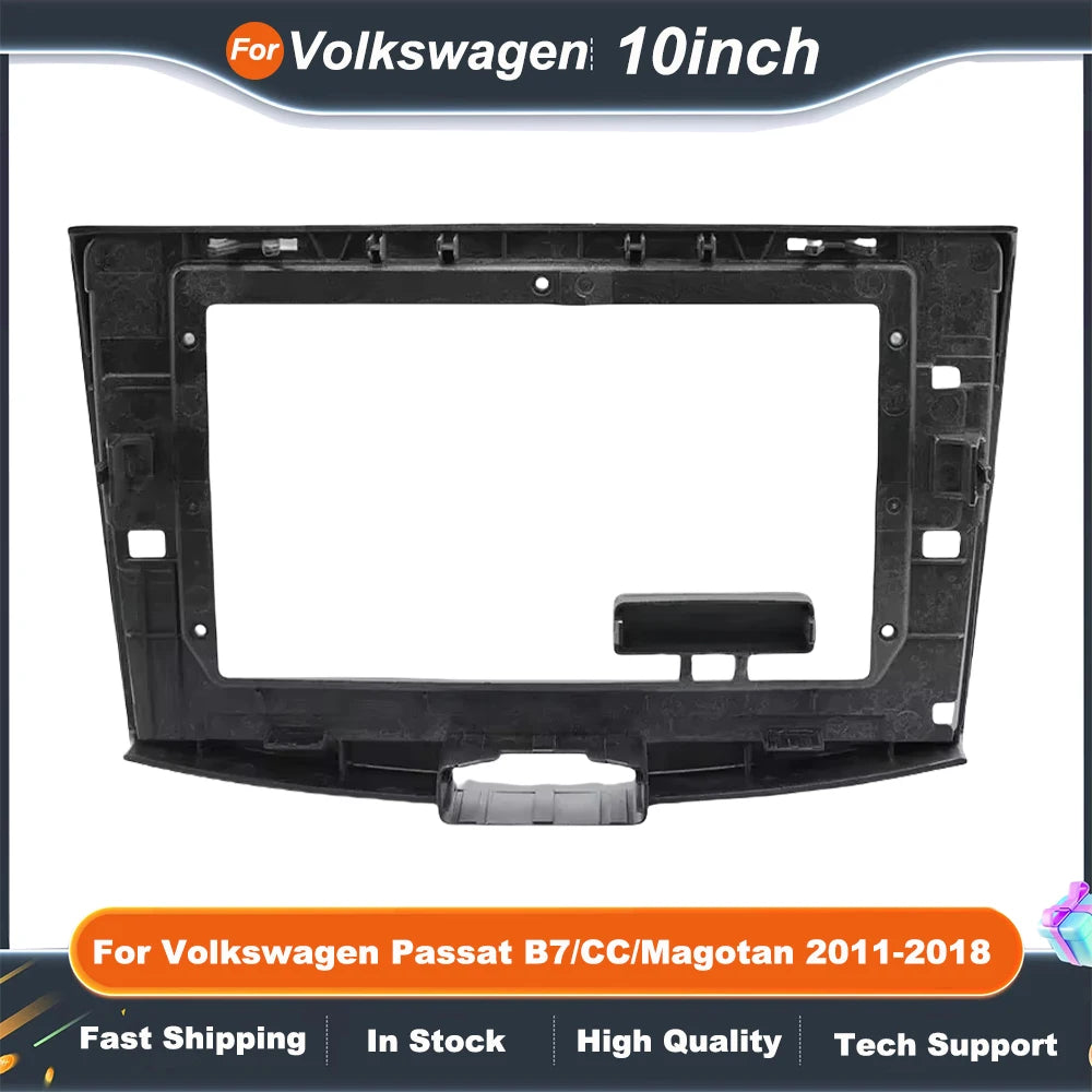 10 Inch 2 Din Car DVD Frame For Volkswagen Passat B7/CC/Magotan Facia Panel Radio Player Screen Frame Kit