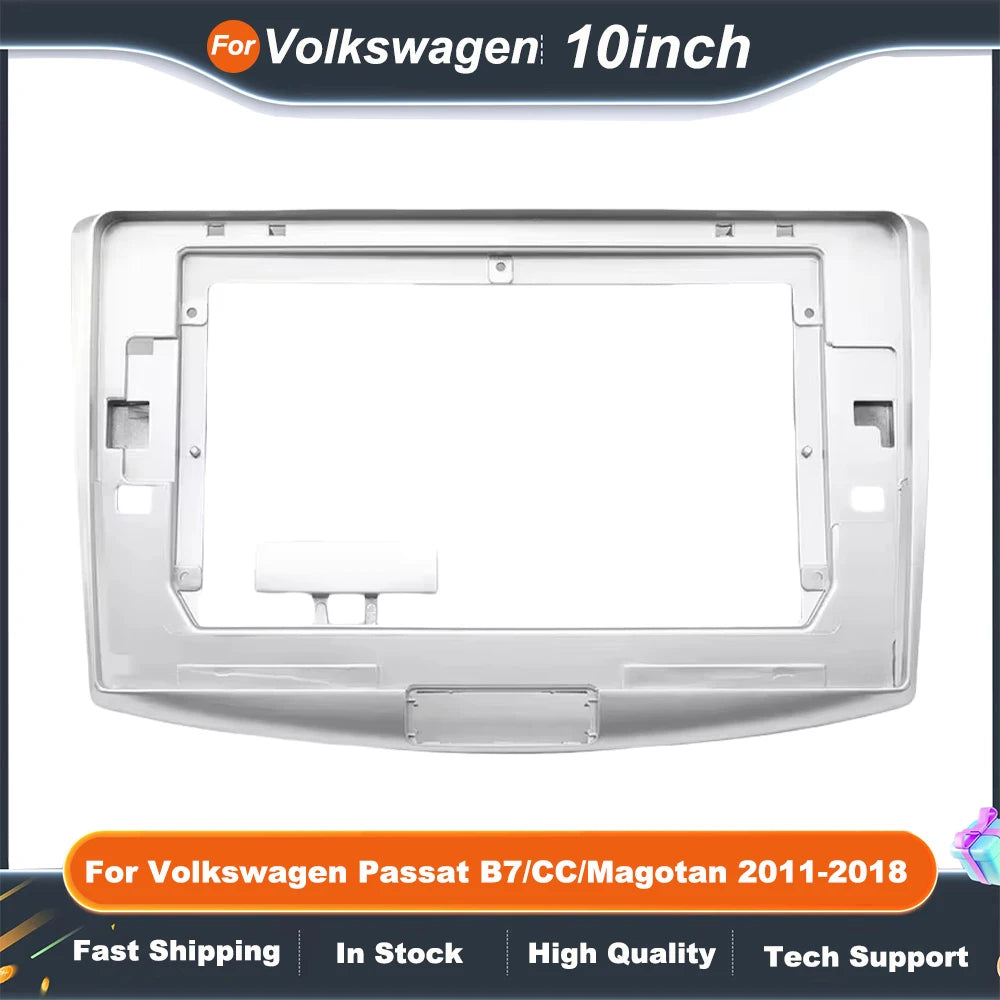 10 Inch 2 Din Car DVD Frame For Volkswagen Passat B7/CC/Magotan Facia Panel Radio Player Screen Frame Kit