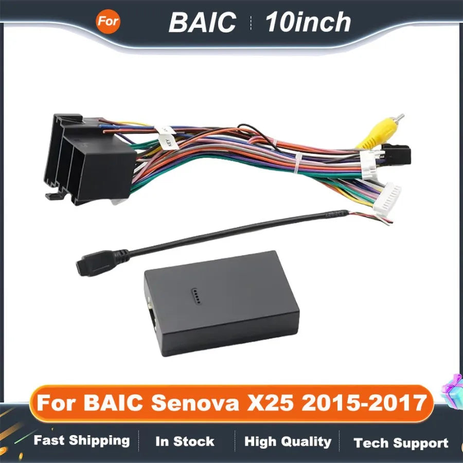 10 Inch Car Radio Fascia Frame Adapter CANBUS Box Decoder for BAIC SENOVA X25 2015-2017 Android Radio Dash Fitting Panel Kit