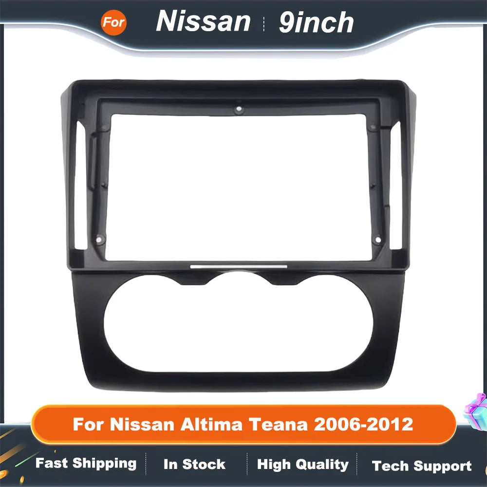 9 Inch Car Fascia Radio Panel Adapter Canbus Box Decoder For Nissan Altima Teana 2006-2012 Android Radio Dash Fitting Panel Kit