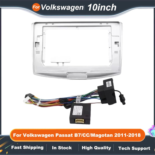 10 Inch 2 Din Car DVD Frame  For Volkswagen Passat B7/CC/Magotan  Facia Panel Radio Player Screen  Frame Kit