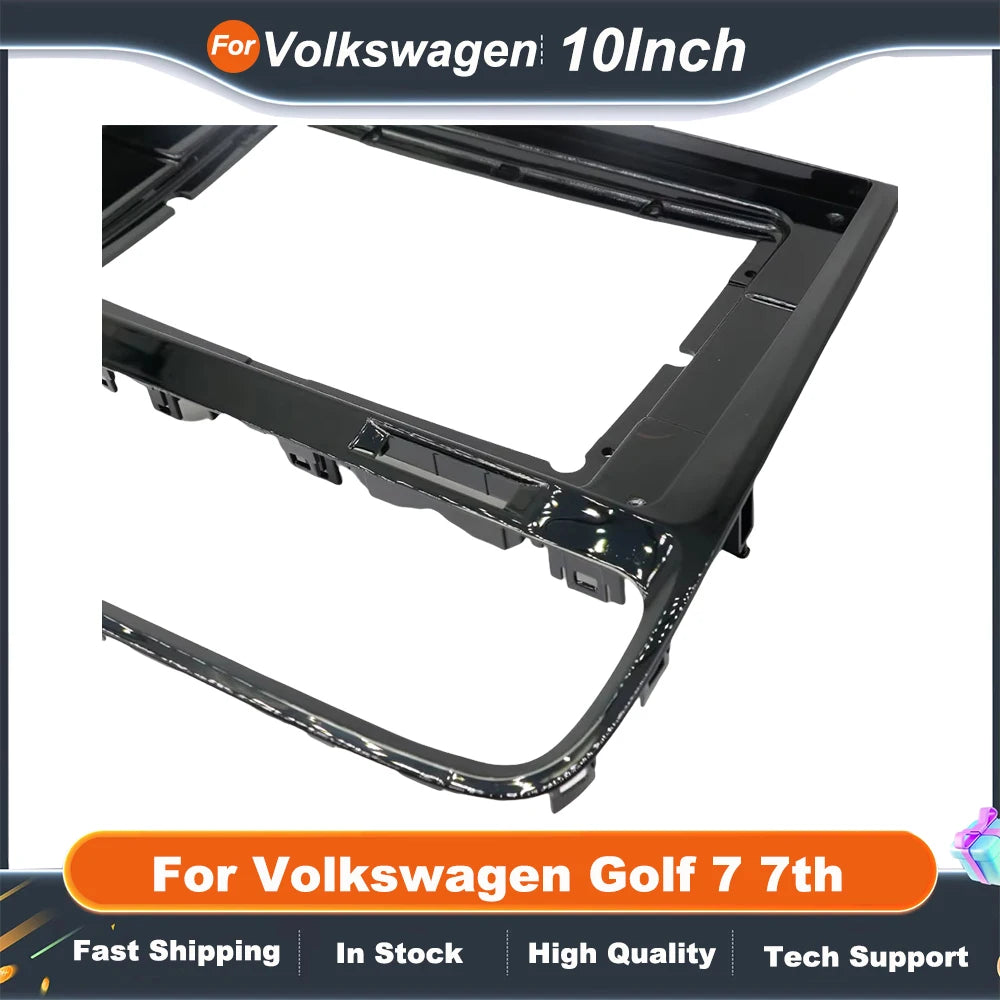 10 Inch Car Frame Fascia For Volkswagen Golf 7 7th Android Radio Dash Fitting Panel Kit
