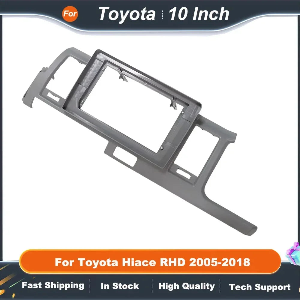 10 Inch Car Radio Fascia Frame for Toyota Hiace RHD 2005-2018 Android Dash Fitting Panel Kit Big Screen Audio Adapter