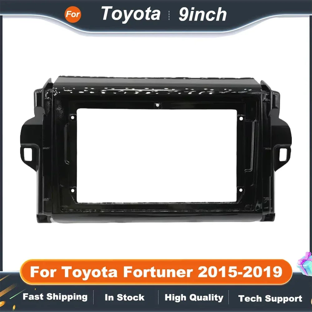 9 Inch 2DIN Car Stereo Fascia Panel for Toyota Fortuner 2015-2019 Dash Mounting Kit