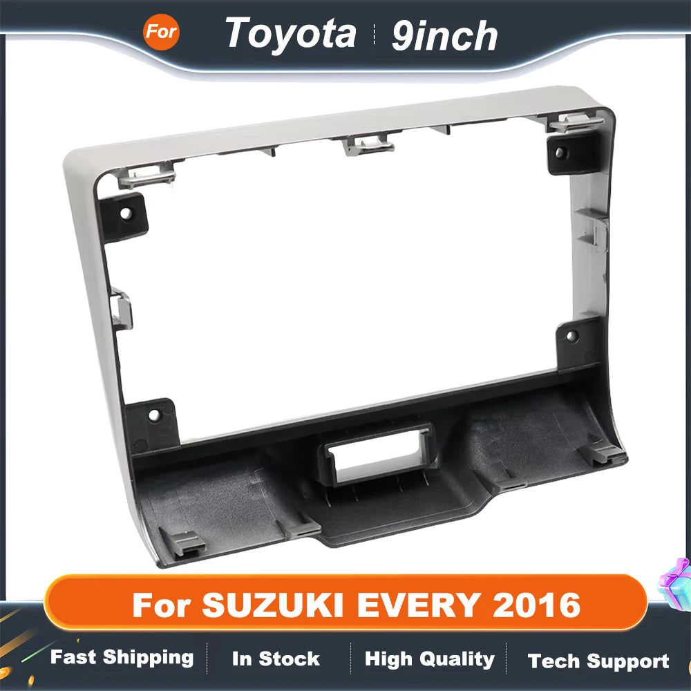 9 Inch car multimedia frame Kits Cable Fascia Panel For SUZUKI EVERY 2016 Android Big Screen Audio Fascias