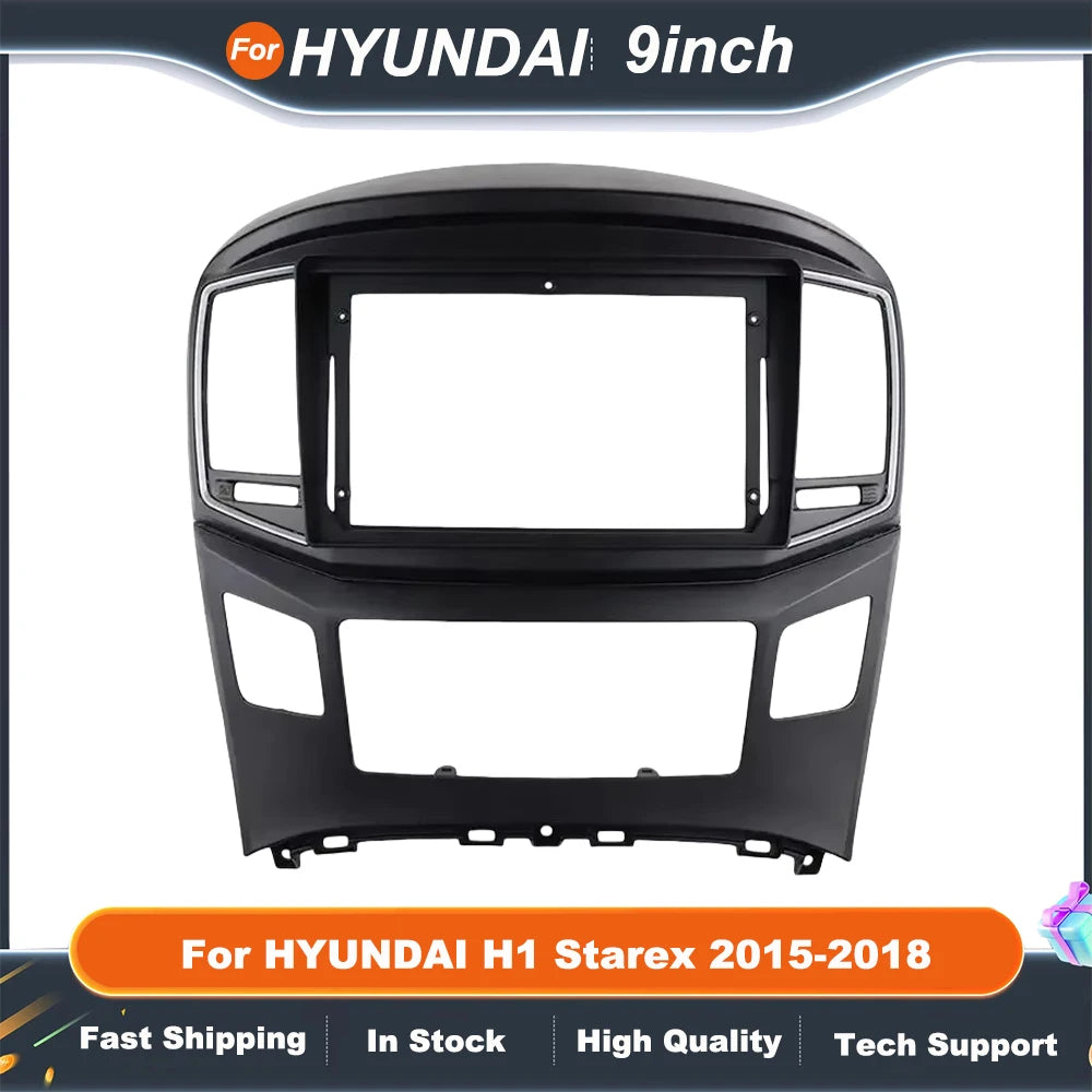9 Inch 2 Din Car DVD Frame For HYUNDAI H1 Starex 2015-2018 Audio Dash Trim Kits