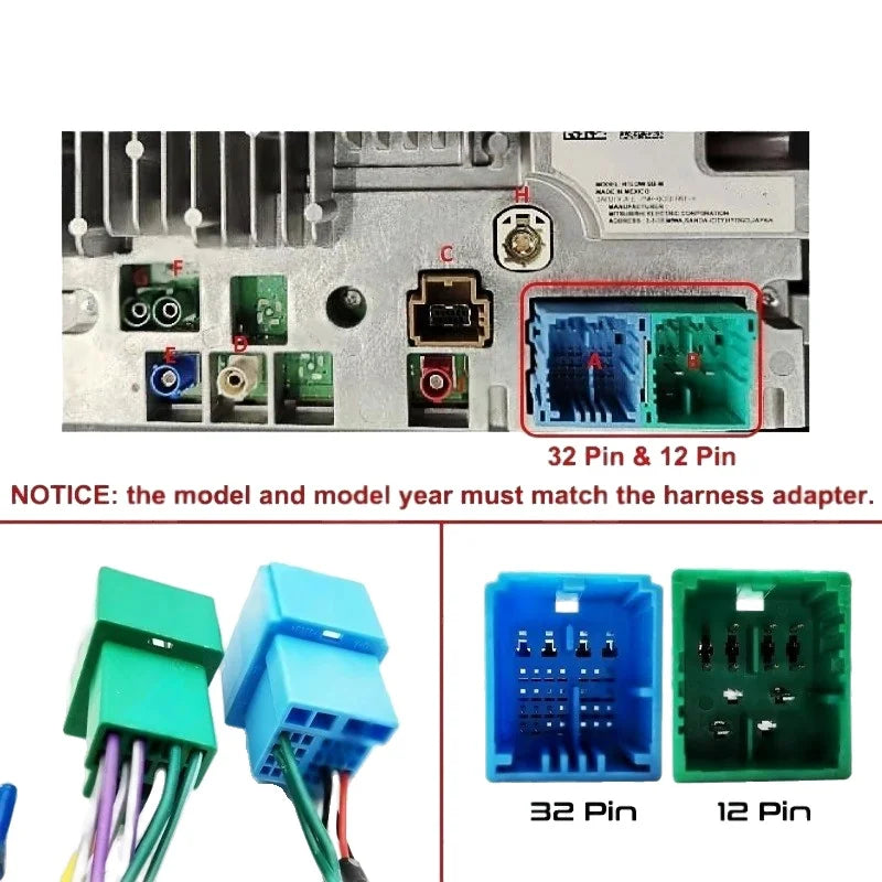 Wiring Harness CAN Bus Decoder RCA Connector Car Android Unit 16 Pin Plug Cable Adapter for Fiat Strada Toro Mobi Ducato Egea