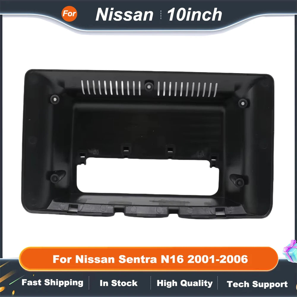 10 Inch Car Audio Fascia Panels Adapter For Nissan Sentra N16 2001-2006 Android Radio Dash Fitting Panel Kit
