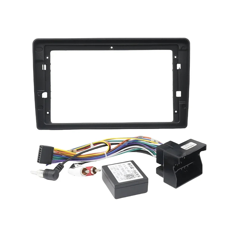 9 Inch 22.86cm for 2003-2010 Car Radio Fascias Stereo Player 2Din Head Unit Panel Dash Frame Installa for VOLKSWAGEN TOUAREG