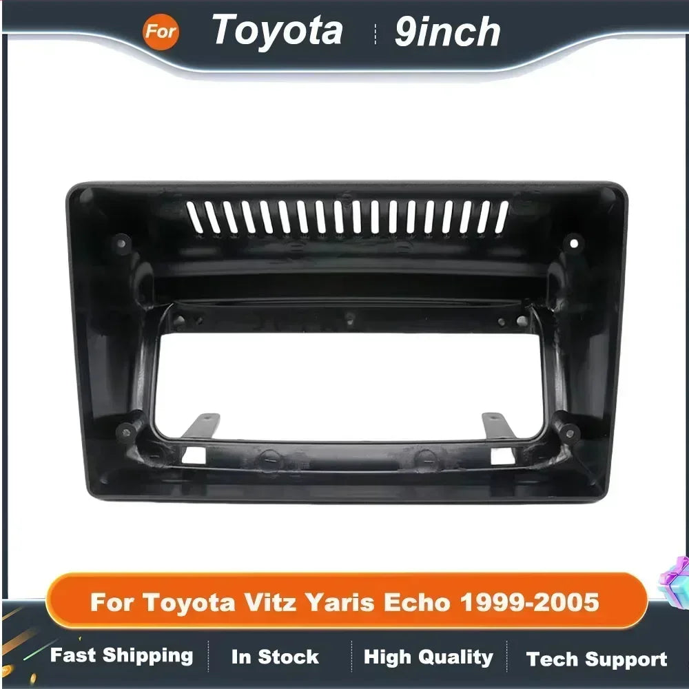 9 Inch Car Radio Fascia Frame For Toyota Vitz Yaris Echo 1999-2005 Adapter Android Radio Dash Fitting Panel Kit