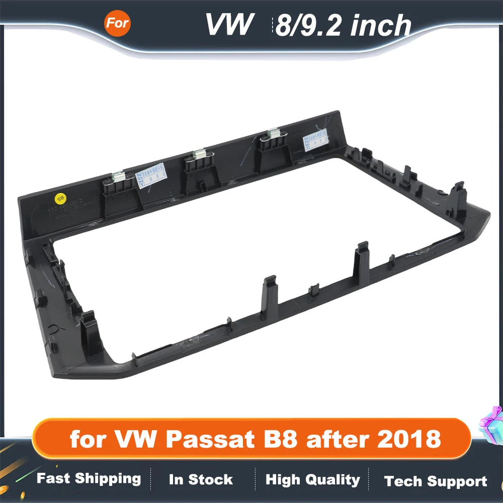 Passat B8 MIB 3 Radio Frame 8 inch 9.2 inch CD Panel OEM ABS Headunit Piano Black Screen Bezel for VW Passat B8 after 2018 Years