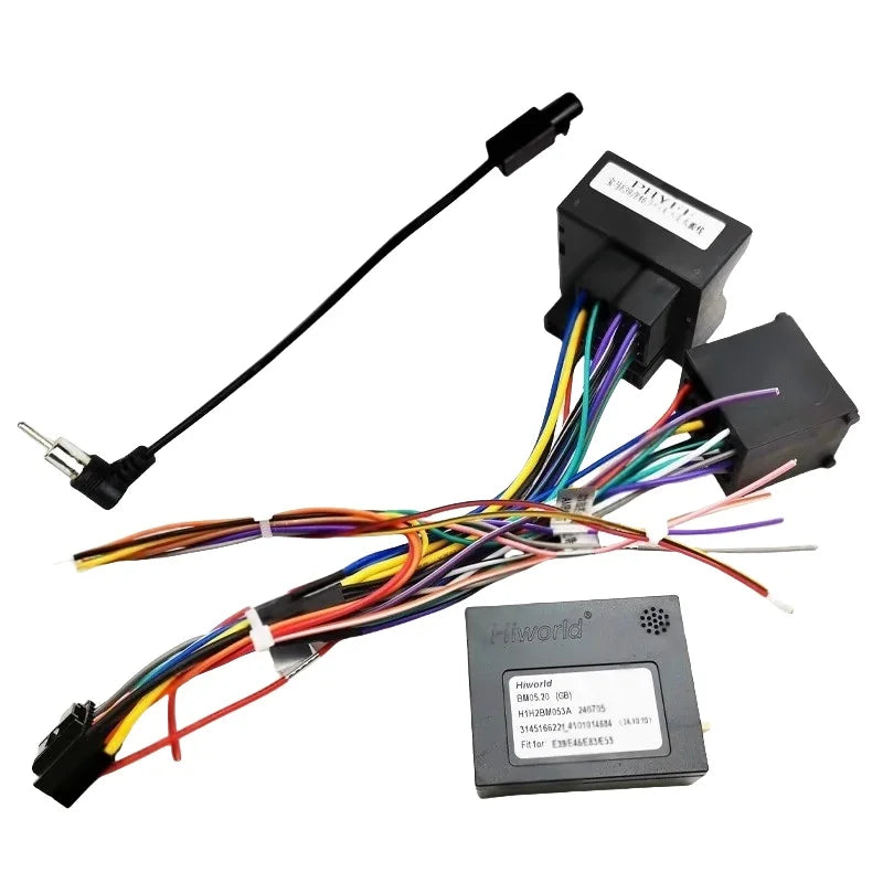 Quadlock Harness Adapter CAN Bus Decoder 16 Pin Plug to Quad Lock Female Connector Car Android Wiring Cable for BMW E39 E46