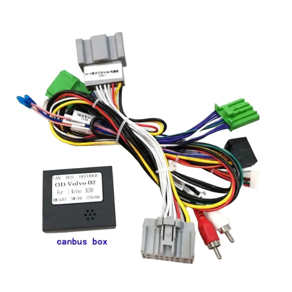 For Volvo XC90 high end s90 v90 Cable Car 16 Pin Wiring Harness Adapter Canbus Box OD-Volvo-02 Decoder Android Radio Power Cable