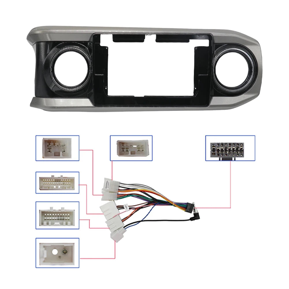 10.1 inch 25.654cm For 2017 Car Frame Fascia Adapter Android Radio Dash Fitting Panel Kit Voor For Toyota Tacoma