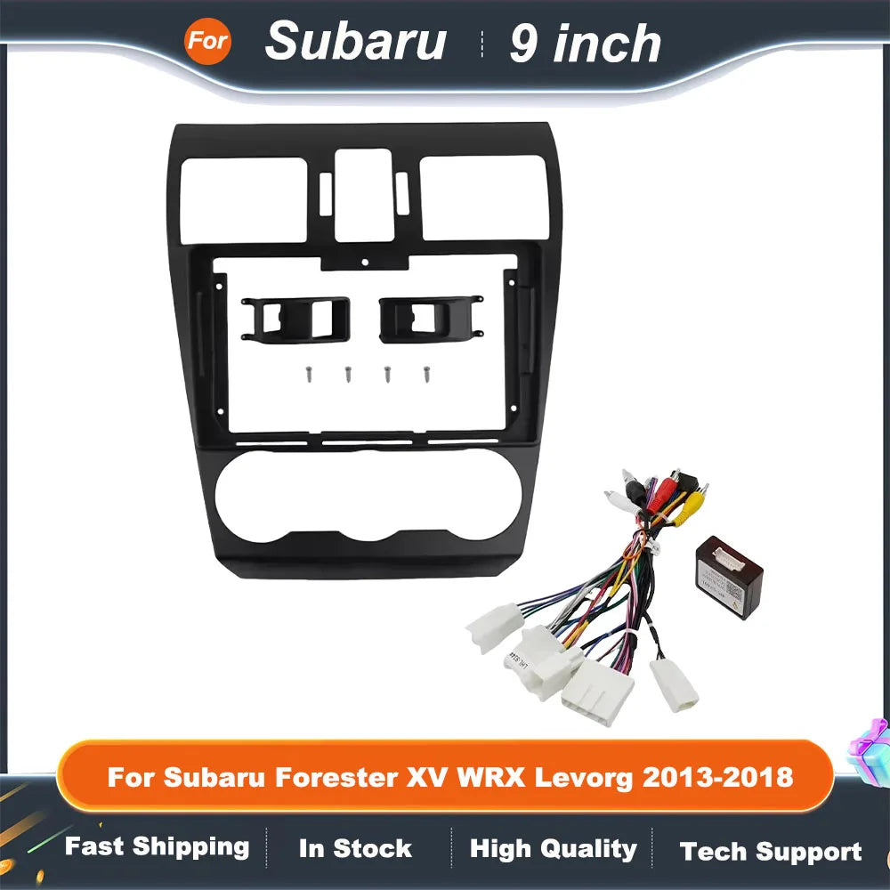 9 Inch Car Frame Fascia Adapter For Subaru Forester XV WRX Levorg 2013-2018 Android Radio Dash Fitting Panel Kit