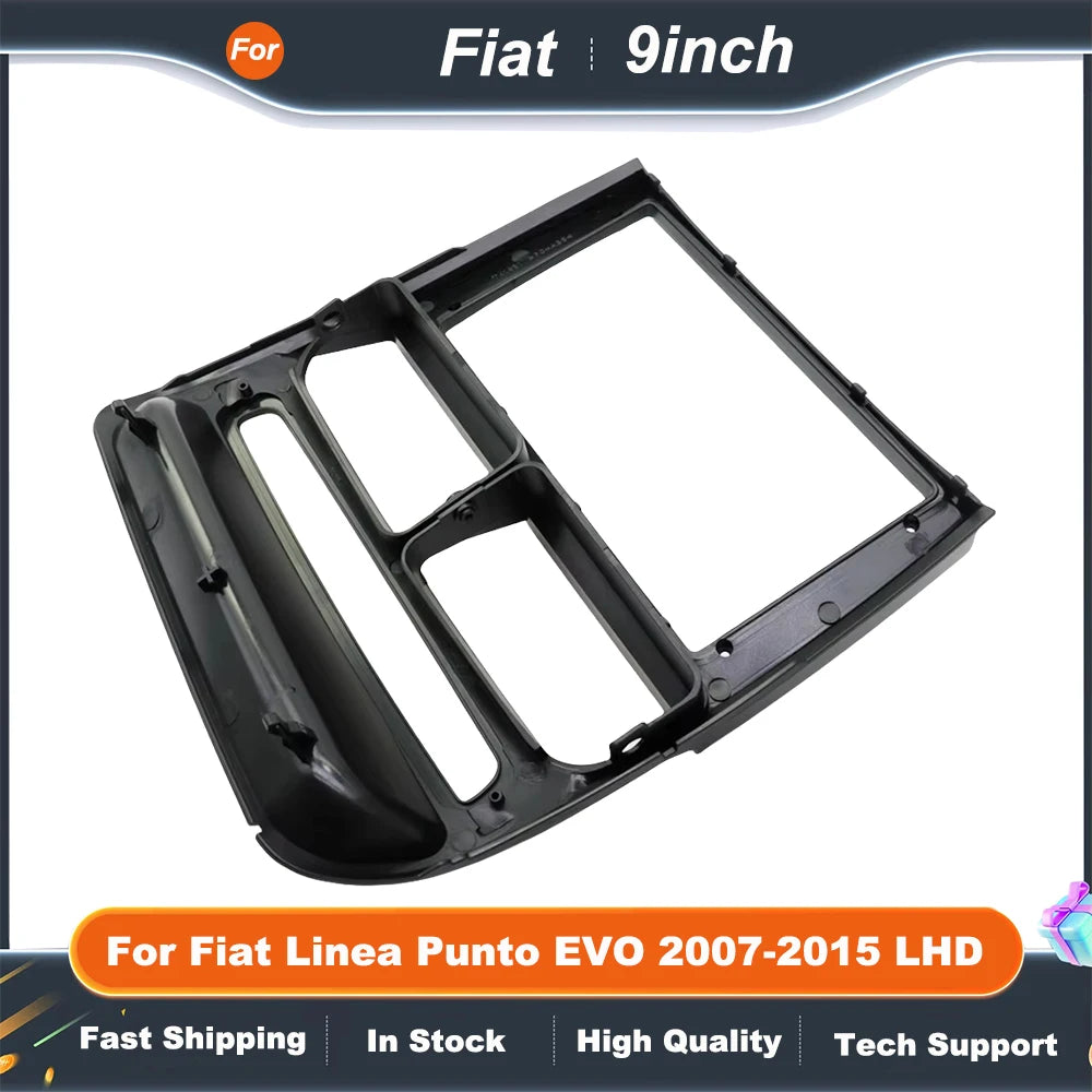 9 Inch Car Audio Fascia Panels For Fiat Linea Punto EVO 2007-2015 LHD Canbus Box Decoder Android Radio Dash Fitting Panel Kit